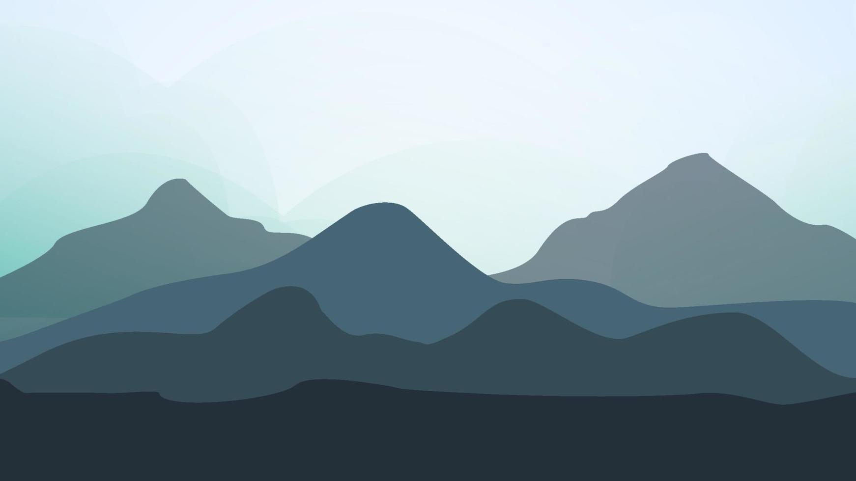 Mountain landscape nature background vector