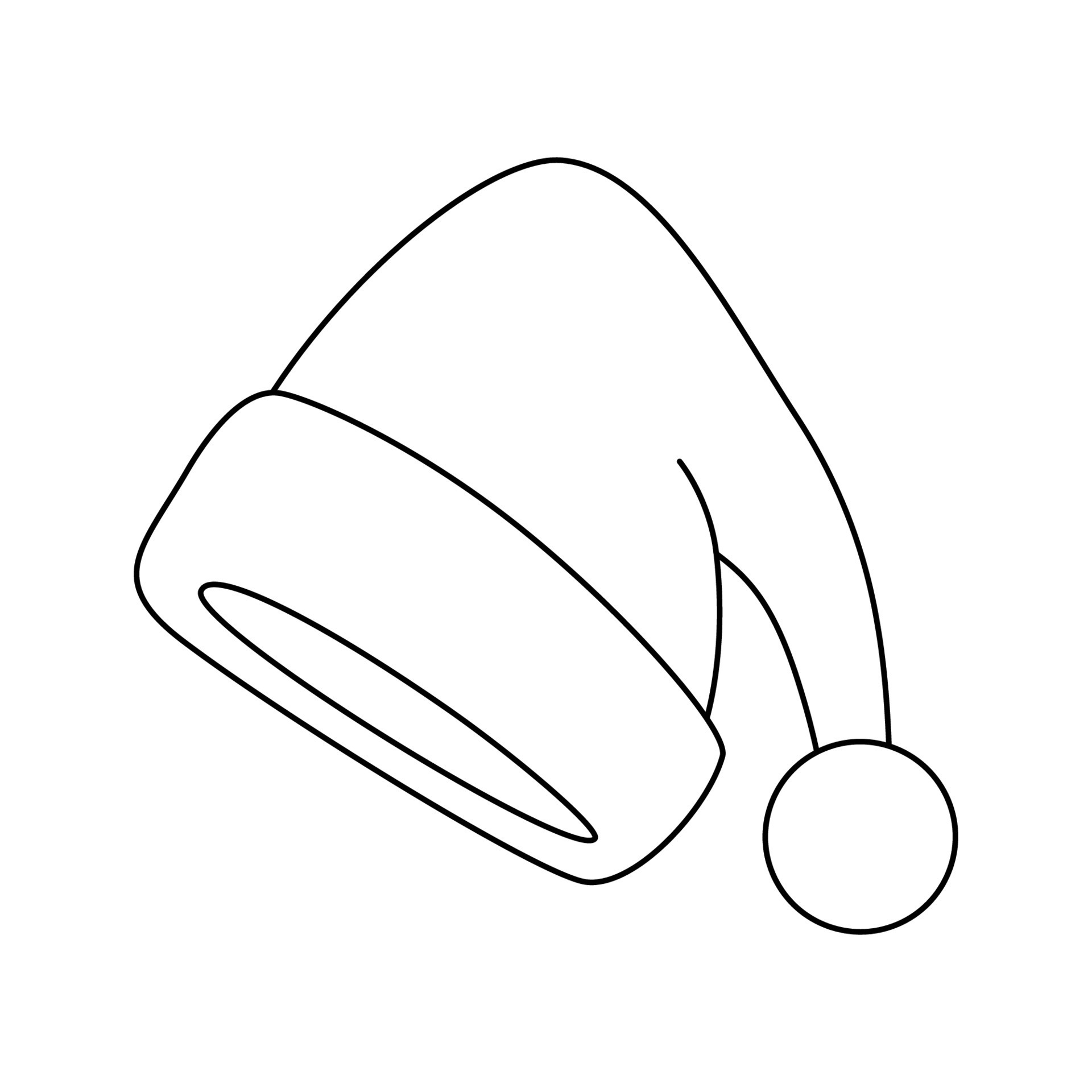 coloring-page-with-santa-hat-for-kids-11564551-vector-art-at-vecteezy