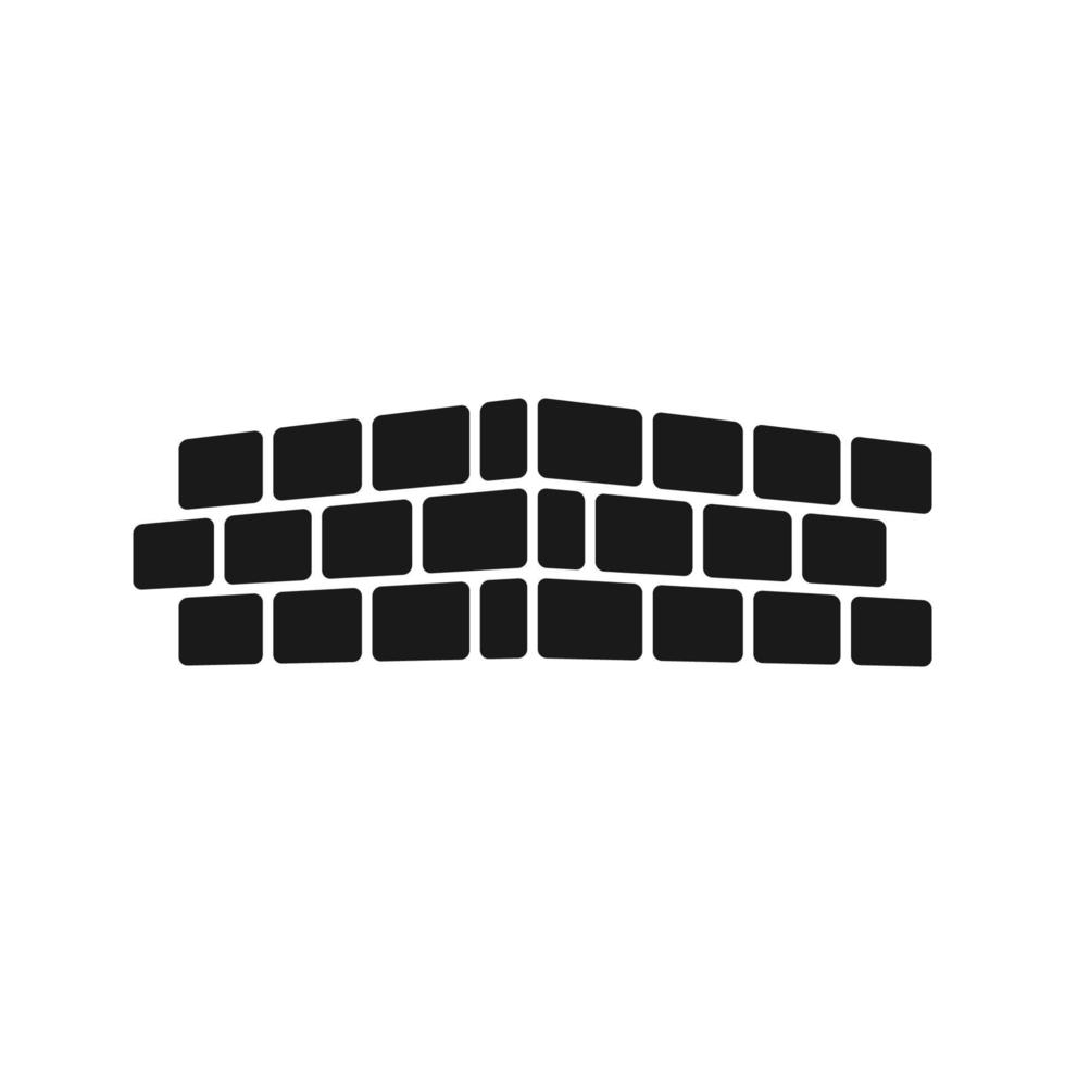 brick wall icon vector illustration in trendy flat design