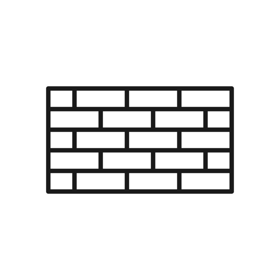 brick wall icon vector illustration in trendy flat design
