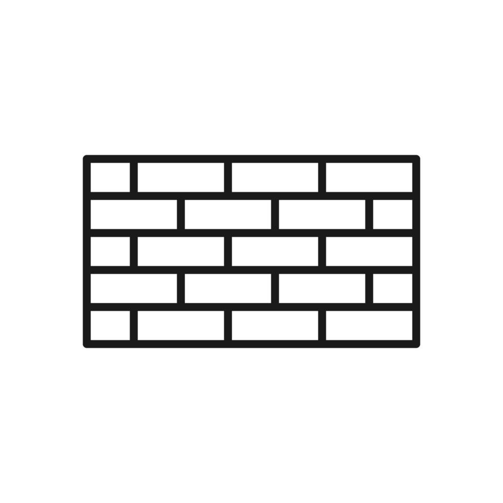 brick wall icon vector illustration in trendy flat design