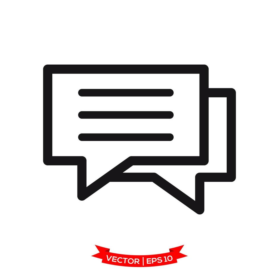 bubble speech icon in trendy flat style vector