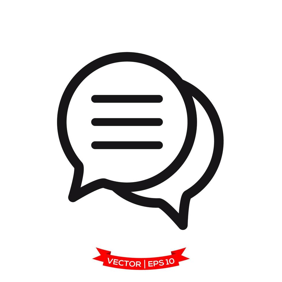 bubble speech icon in trendy flat style vector