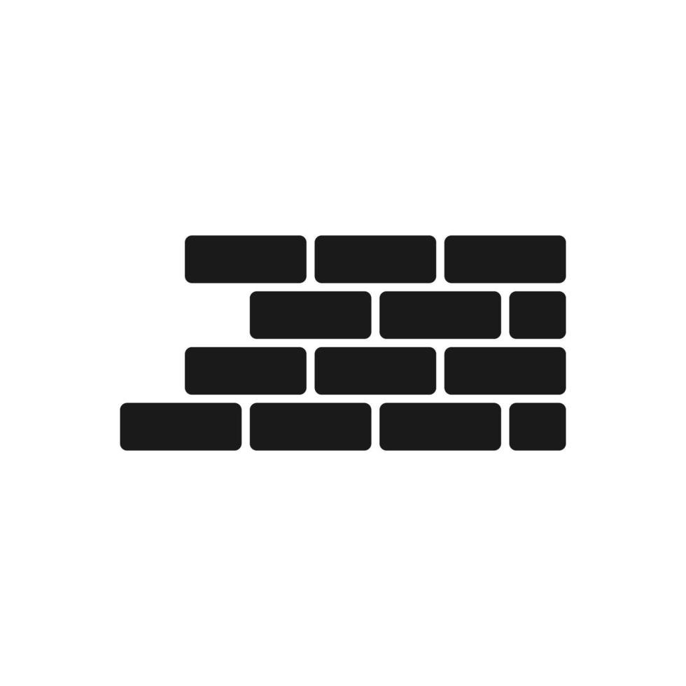 brick wall icon vector illustration in trendy flat design
