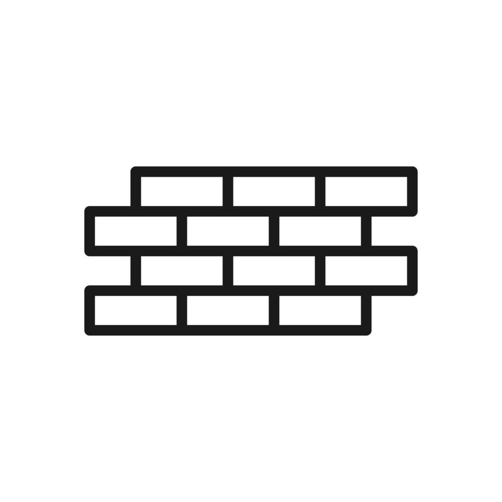 brick wall icon vector illustration in trendy flat design