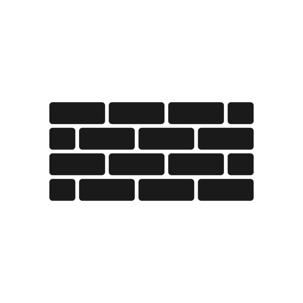 brick wall icon vector illustration in trendy flat design