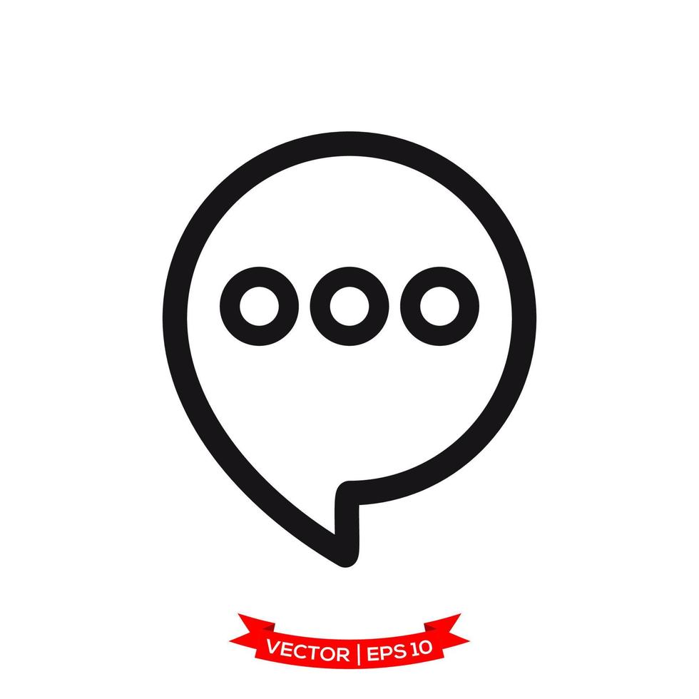bubble speech icon in trendy flat style vector