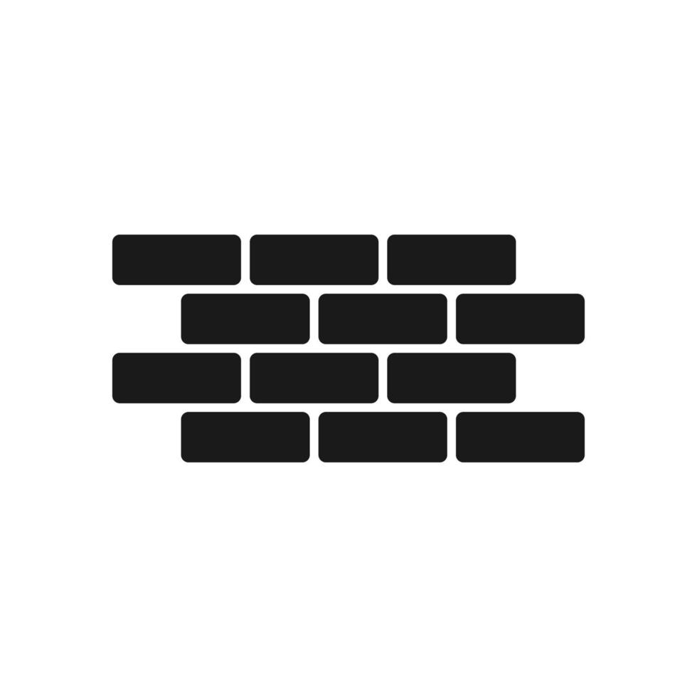 brick wall icon vector illustration in trendy flat design