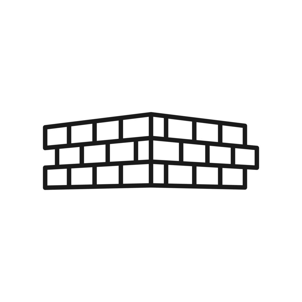 brick wall icon vector illustration in trendy flat design