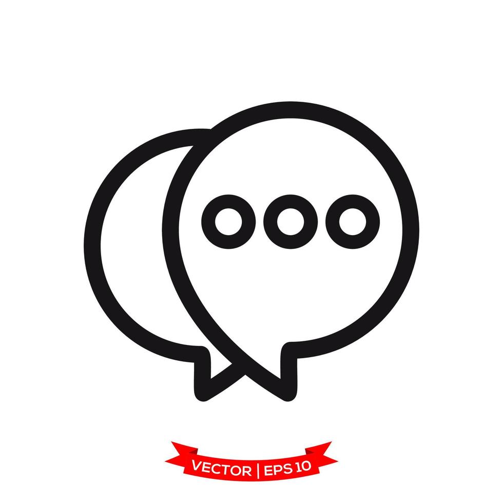 bubble speech icon in trendy flat style vector