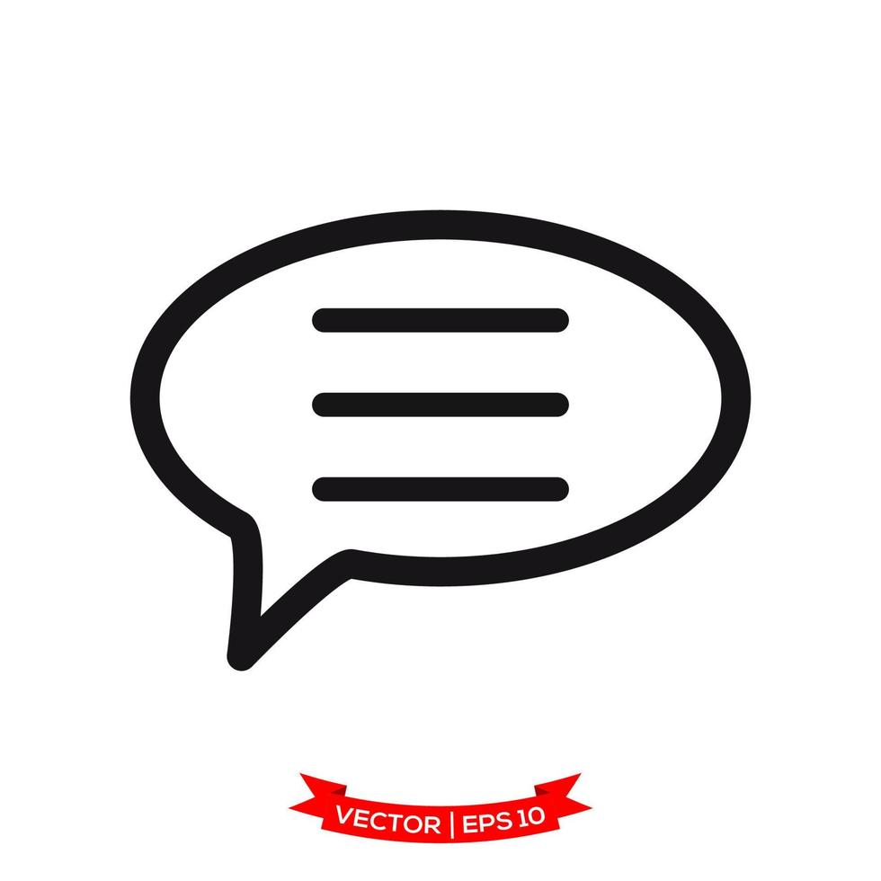 bubble speech icon in trendy flat style vector