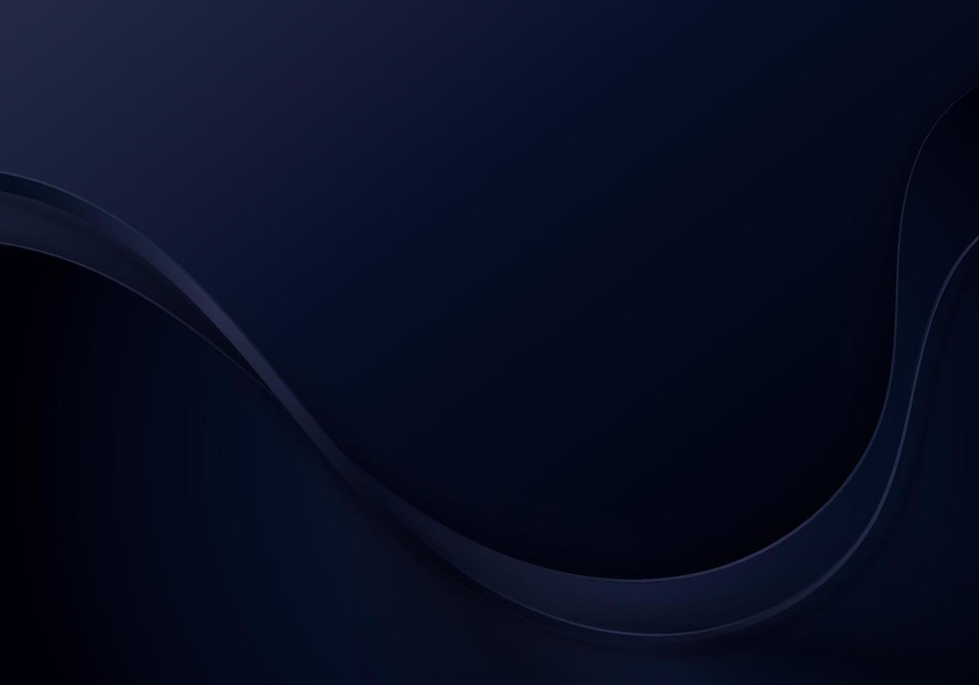 Abstract luxury template background blue wave curved lines shapes overlapping layers with lighting vector