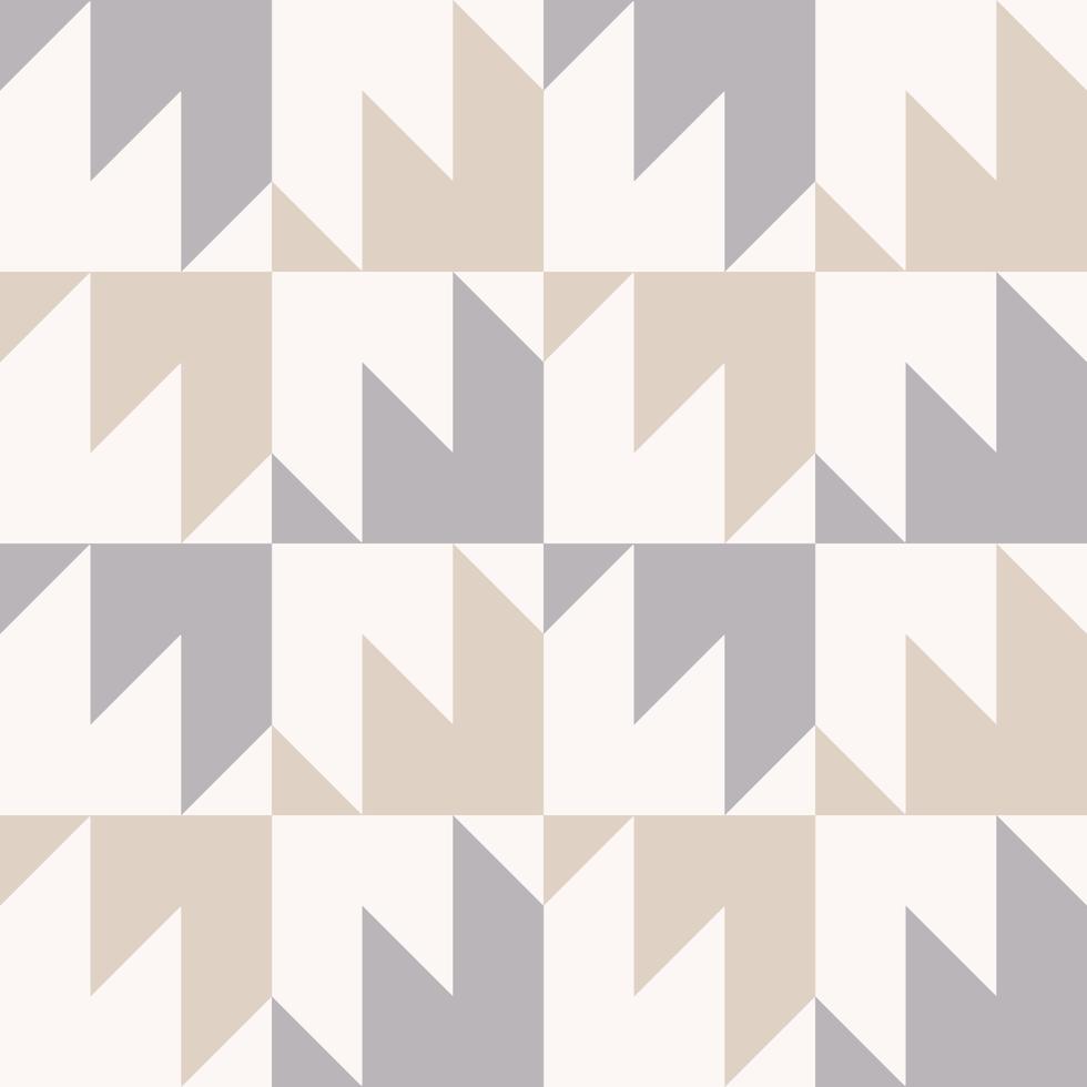 Abstract geometric pattern. Abstract geometric triangular zigzag in square shape beige color seamless pattern background. Use for fabric, textile, interior decoration elements, wrapping. vector
