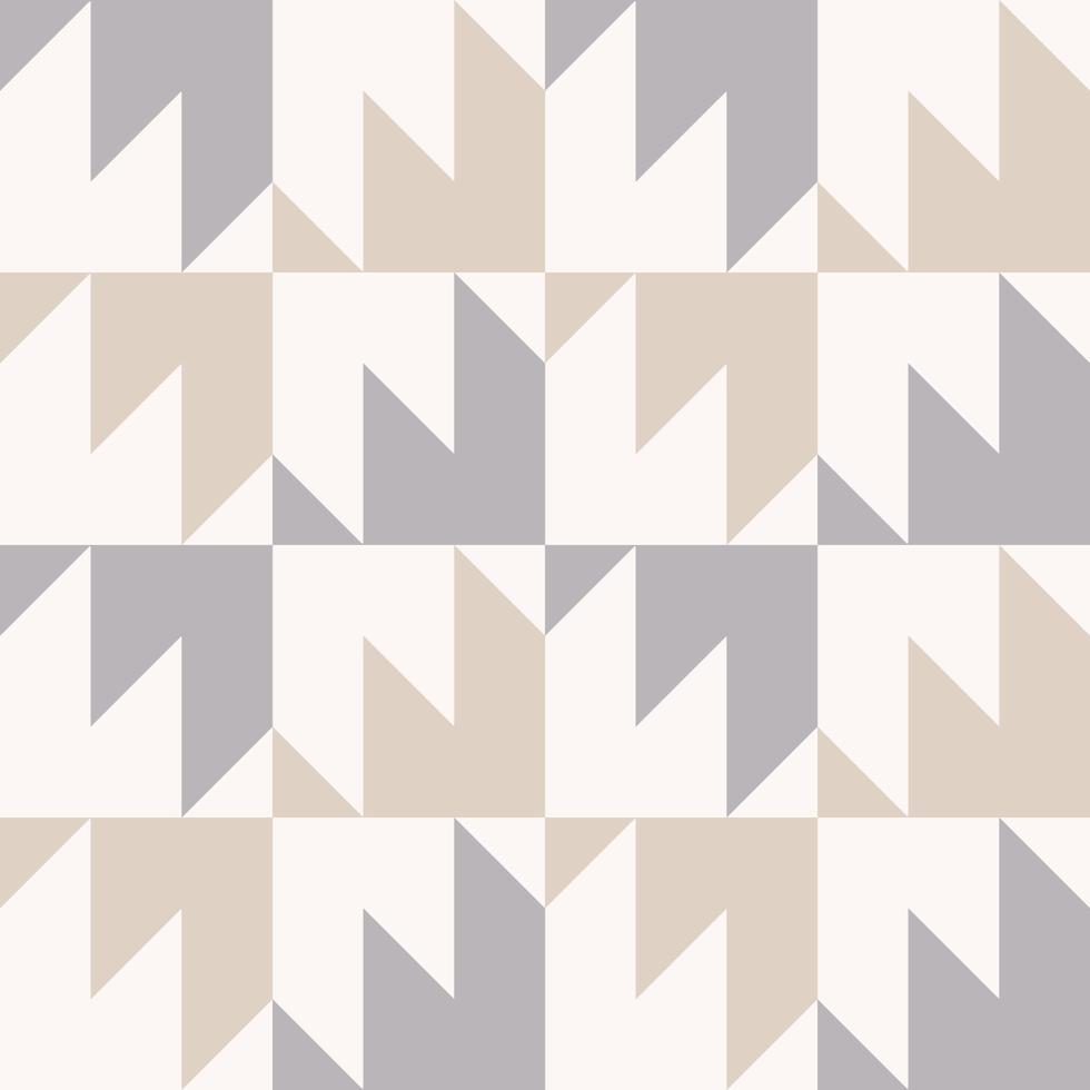 Abstract geometric pattern. Abstract geometric triangular zigzag in square shape beige color seamless pattern background. Use for fabric, textile, interior decoration elements, wrapping. vector