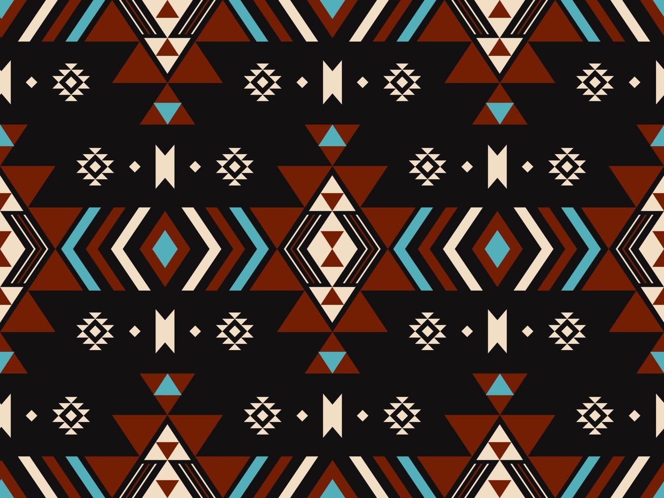 patrón geométrico étnico. suroeste azteca forma geométrica color vintage sin costuras patrón de fondo. uso para telas, textiles, elementos de decoración de interiores étnicos, tapicería, envoltura. vector