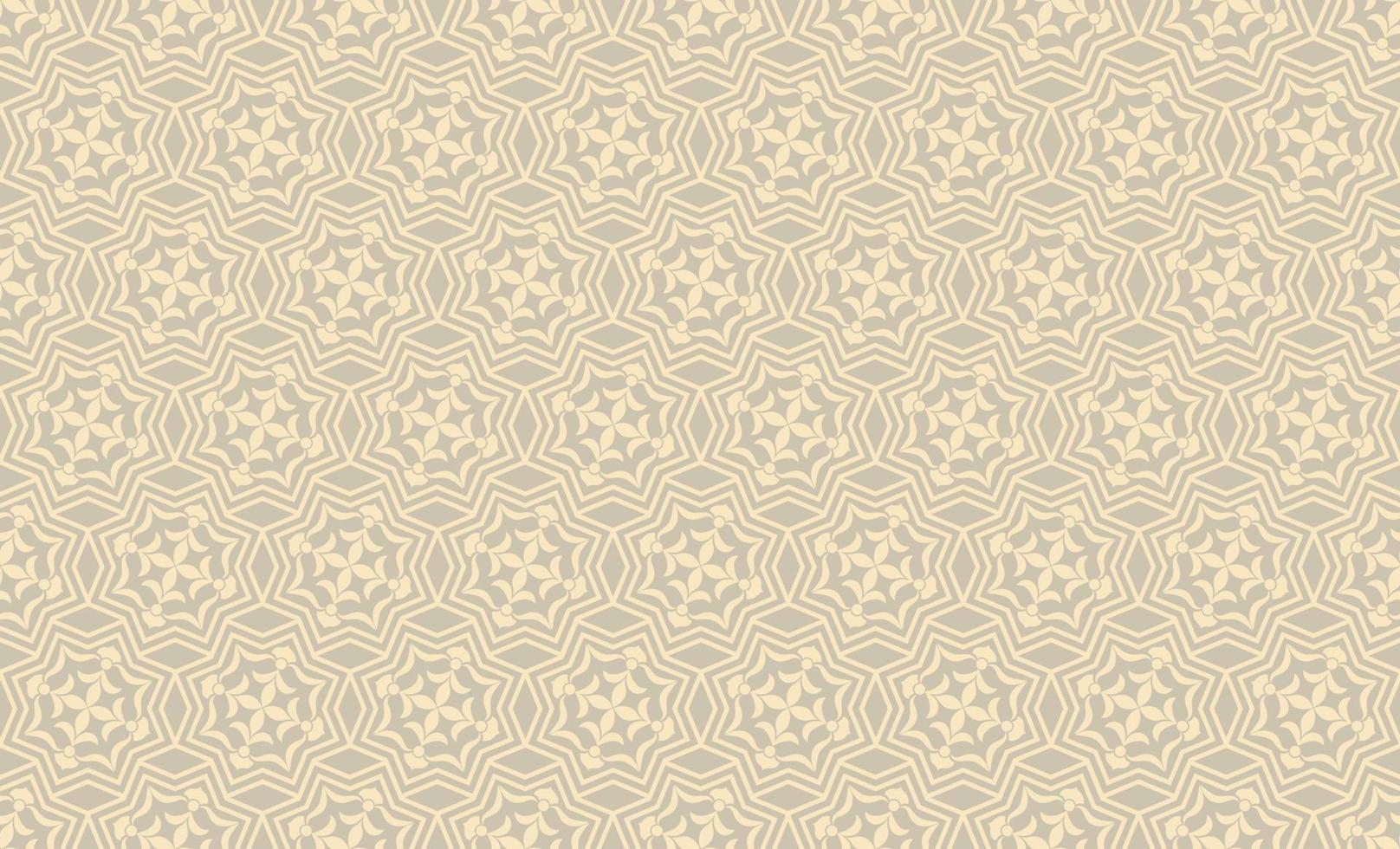 patrón sin costuras de mosaico geométrico abstracto. elegante adorno de línea floral con formas de estrellas árabes vector