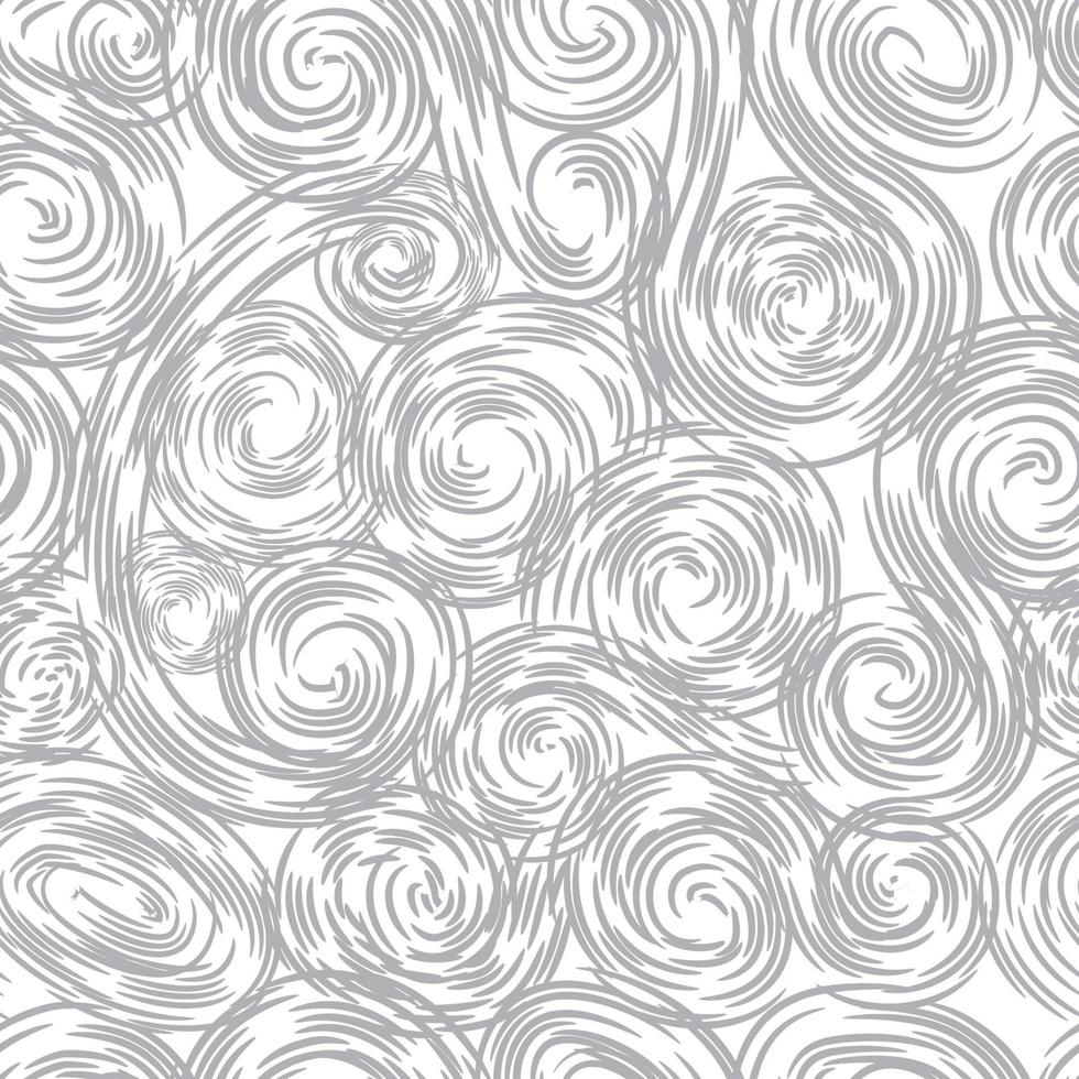 Artistic seamless pattern with drawn swil lines. Abstract organic shape repeatable texture. Loop line  background. vector