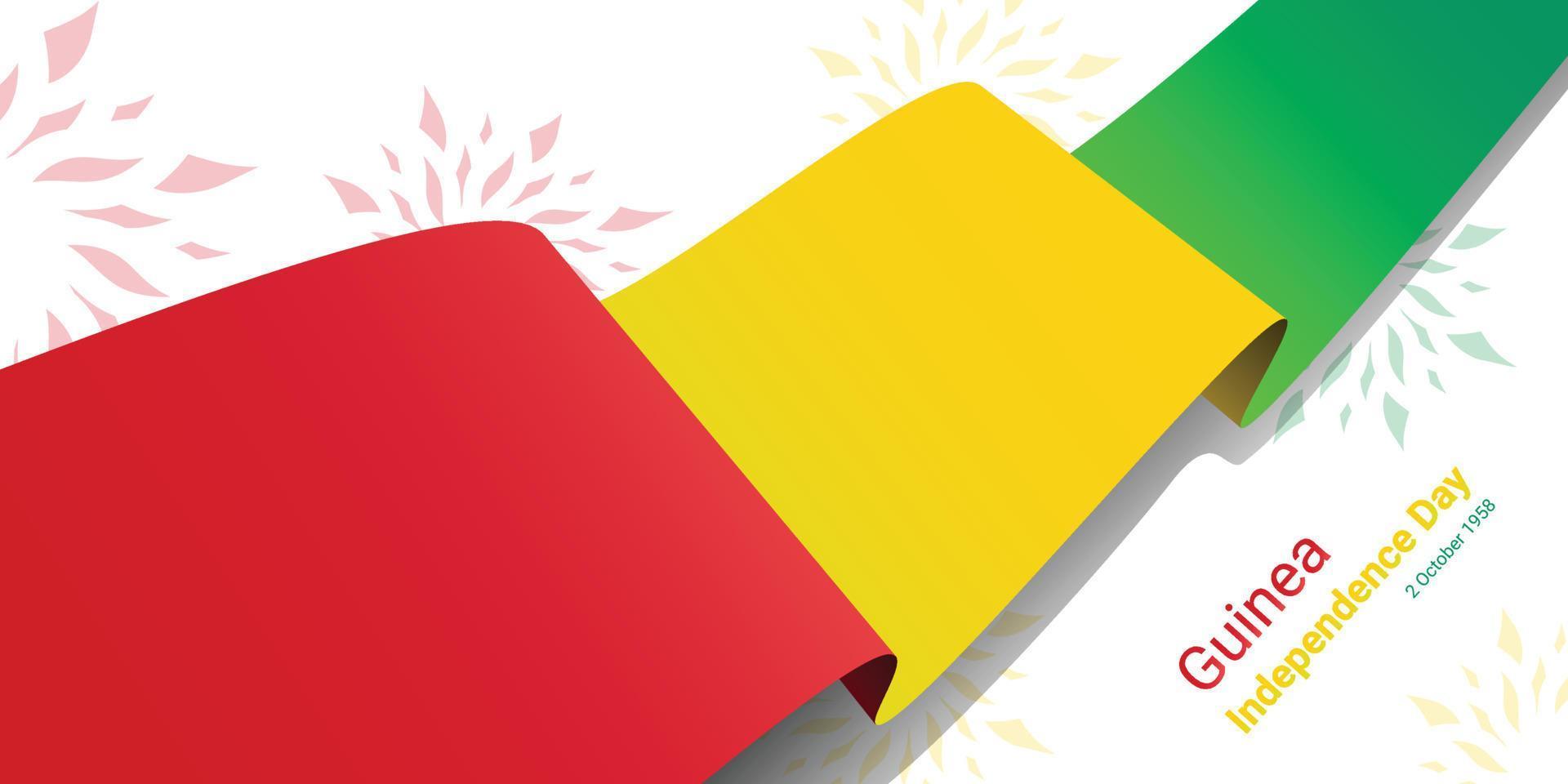 The official flag of Guinea to celebrate independence day vector