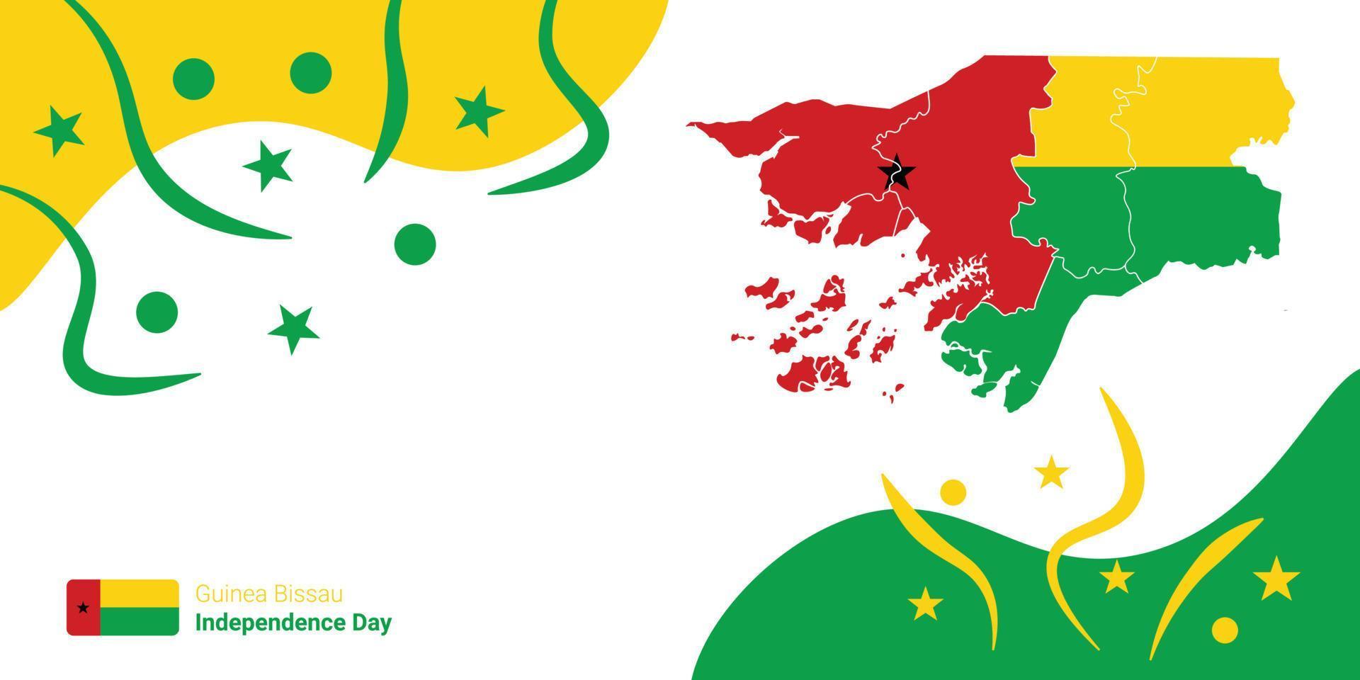 The official flag of Guinea Bissau to celebrate independence day vector