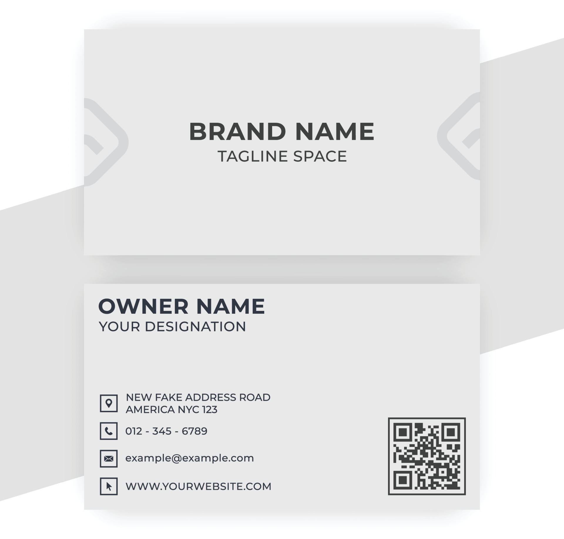 Simple, Clean, Elegant and Professional Business Card Template in White