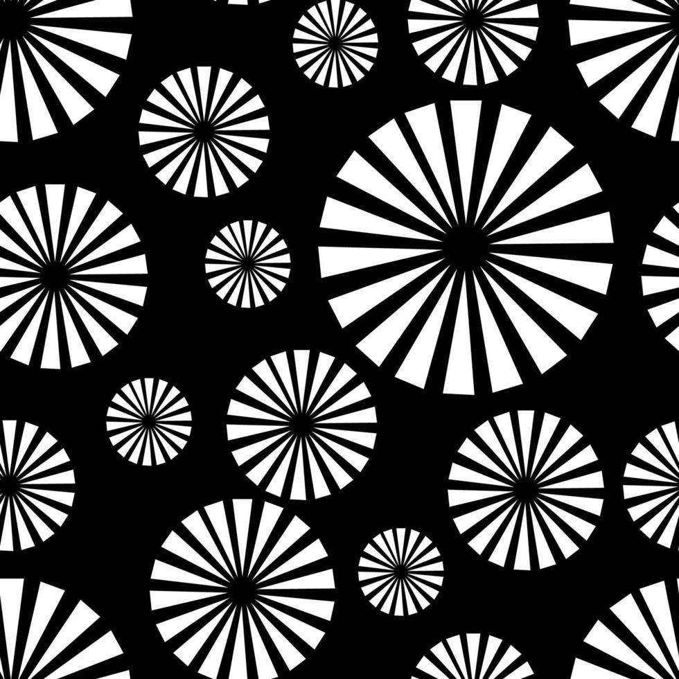 círculos blanco y negro resumen de patrones sin fisuras vector