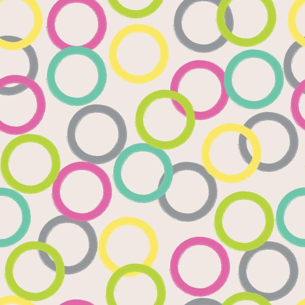 Colorful Circles Patterns Texture Dry brush vector