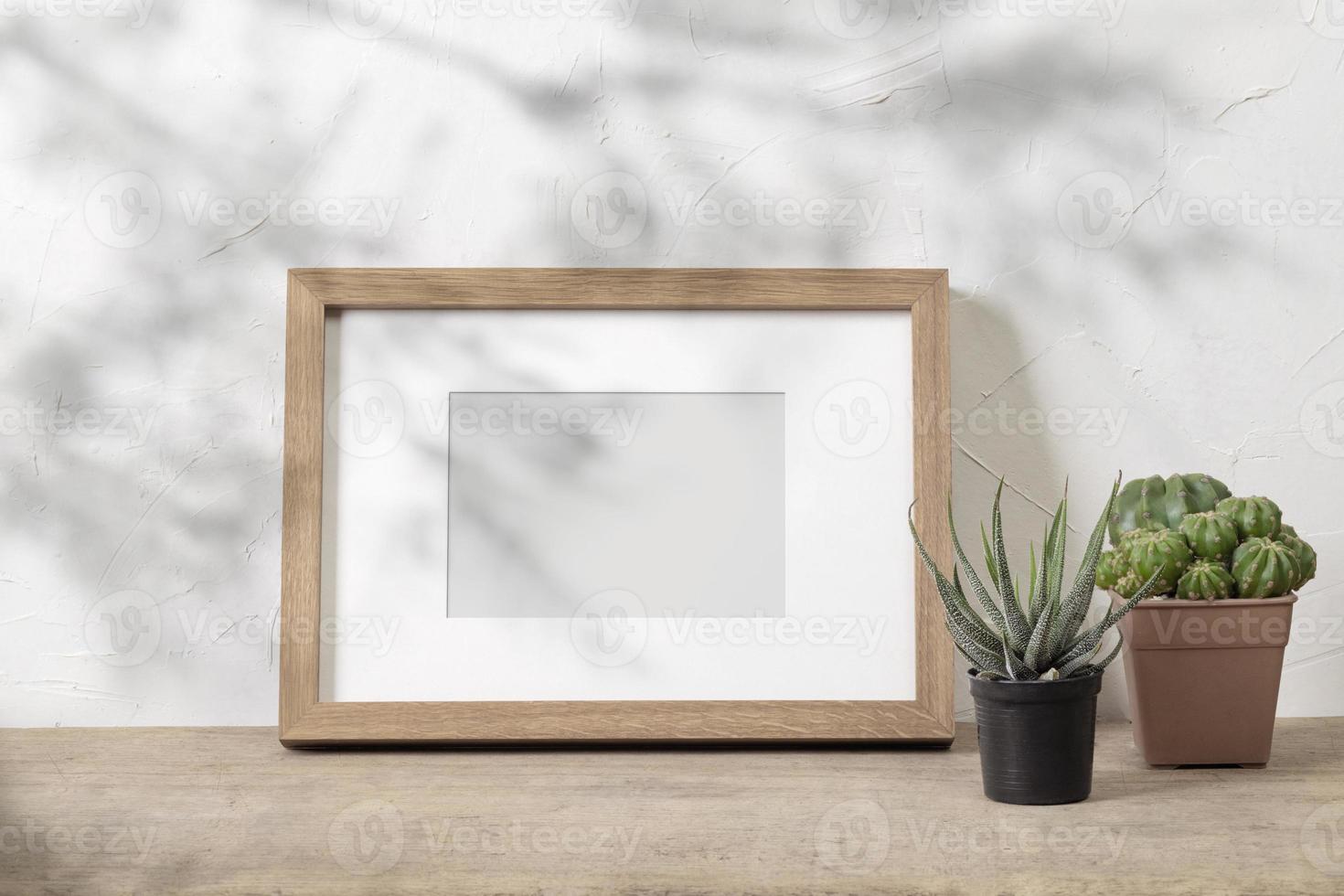 Wooden photo frames mockup with copy space for your photo or graphic design