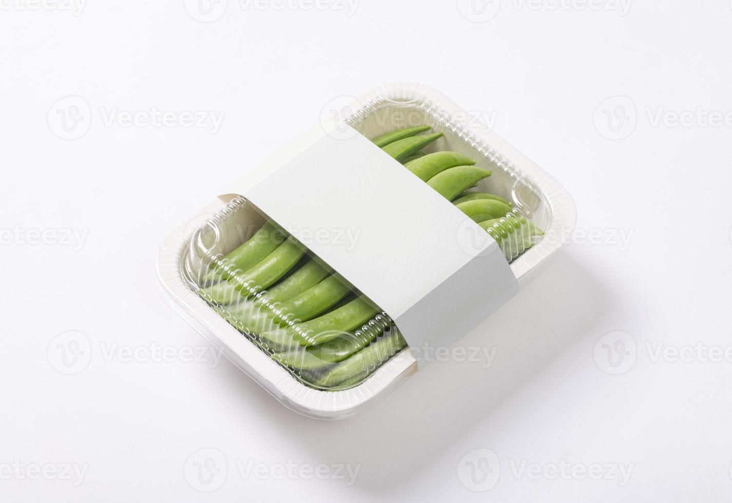 maqueta de caja de contenedor de comida para llevar con verduras y frutas, espacio de copia para su logotipo o diseño gráfico foto