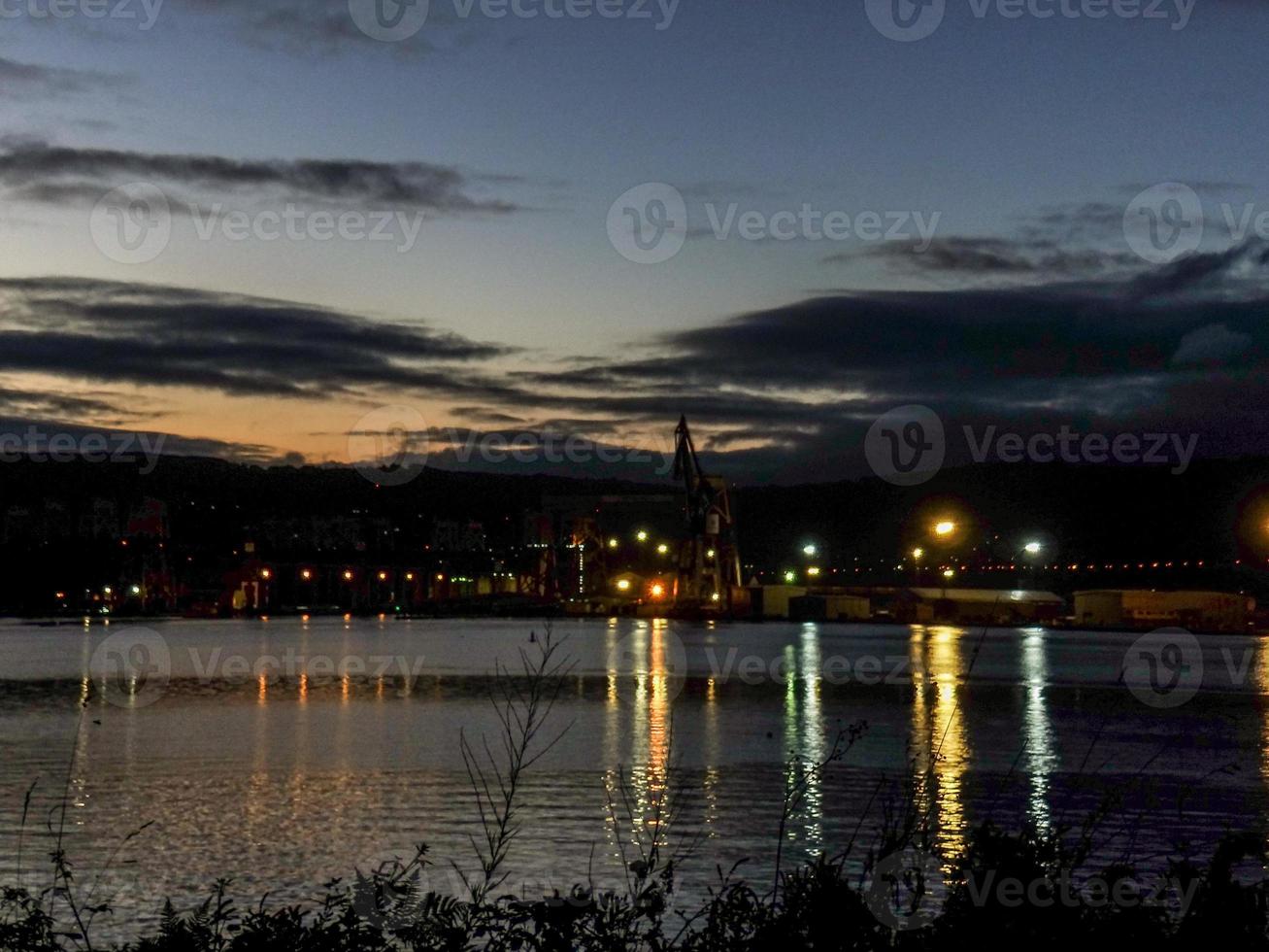 amanecer en la ria de ferrol foto