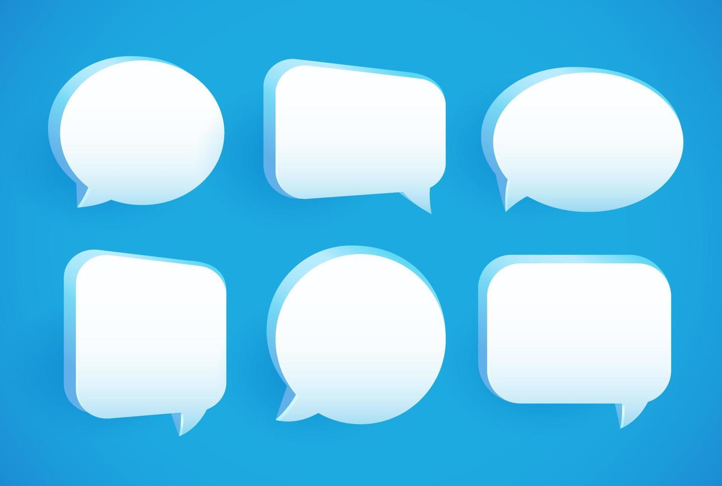 Cute Speech Bubble of dialogue 3d vector