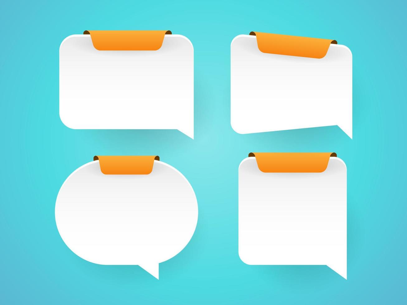 Cute Speech Bubble of dialogue 3d 4 vector