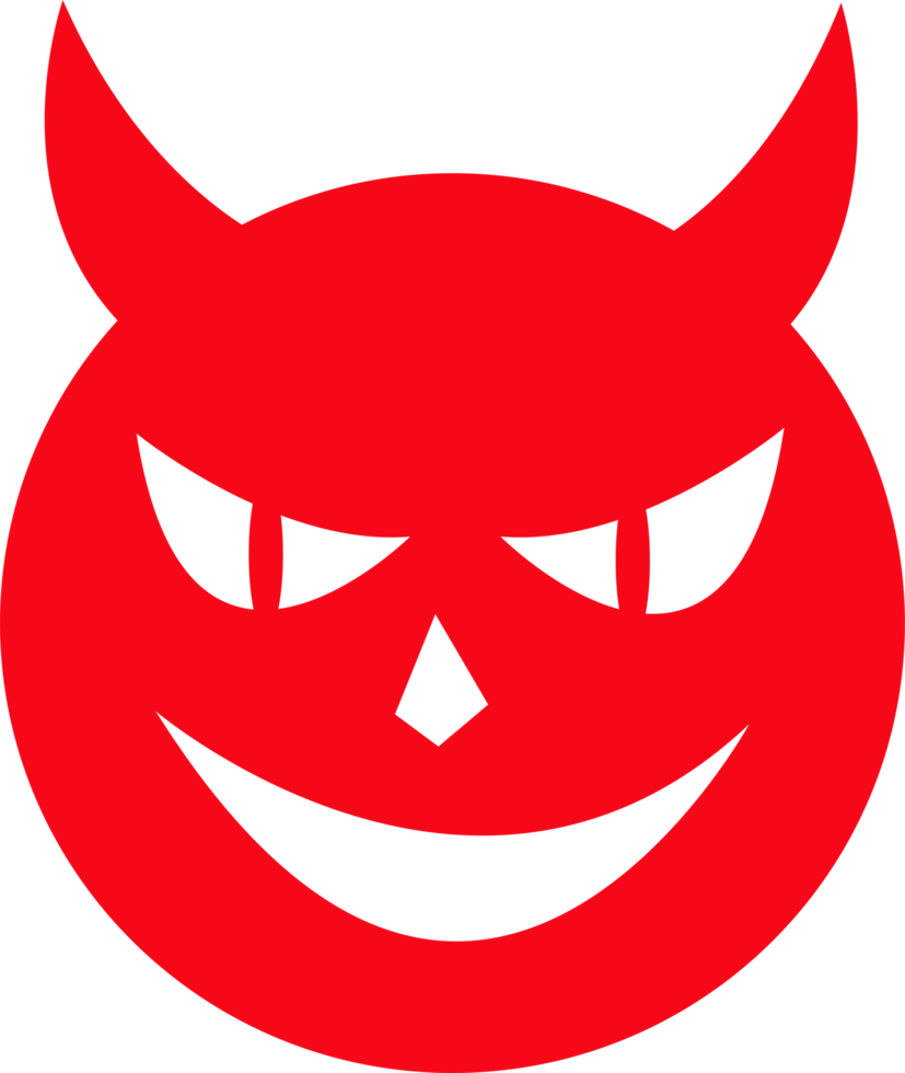 diseño de símbolo de signo de icono de diablo png