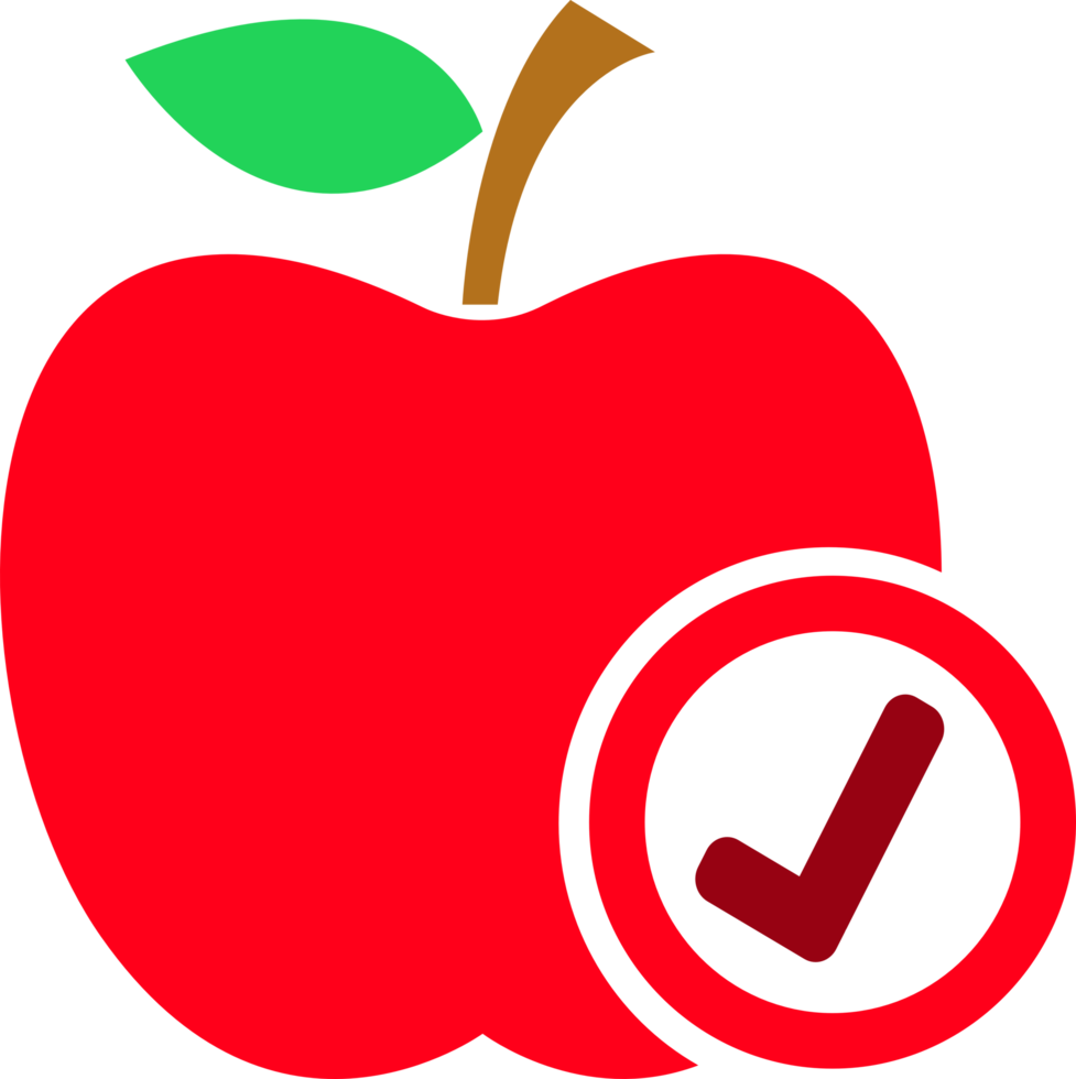 diseño de símbolo de signo de icono de manzana png