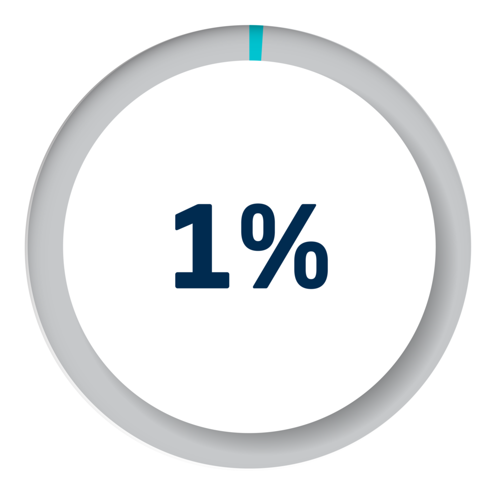 conjunto de diagramas de porcentagem de círculo para infográficos png