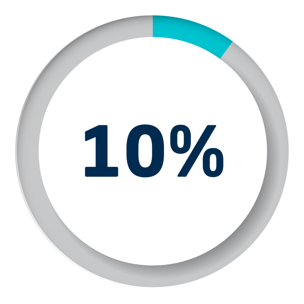 Set of circle percentage diagrams for infographics png