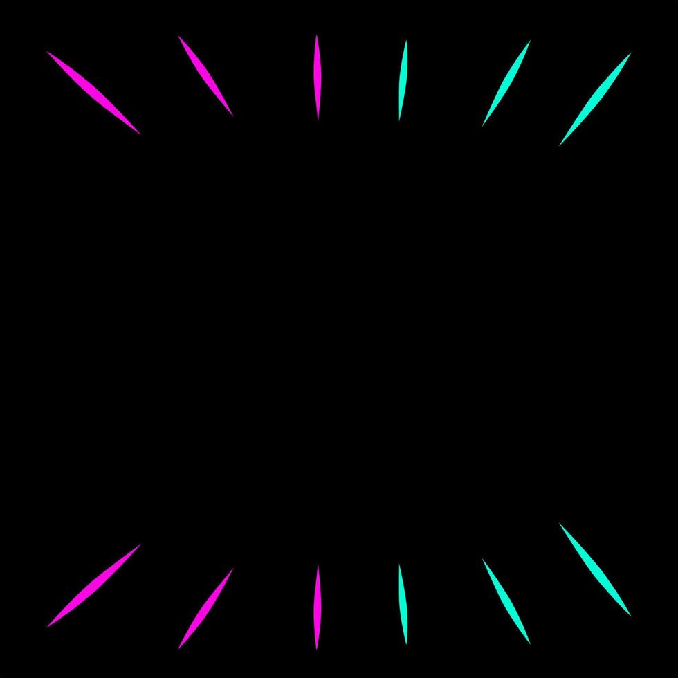 black background with colorful neon stripes, vector graphic illustration