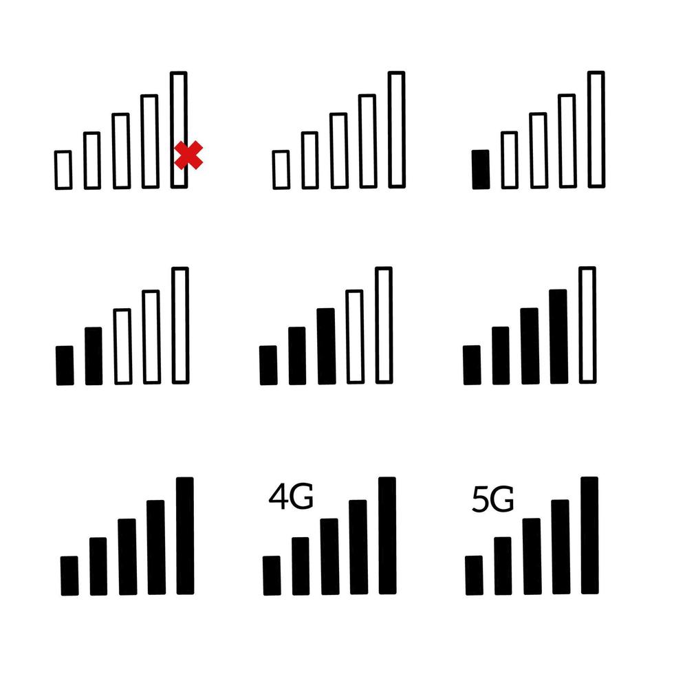 signal bar icon vector illustration