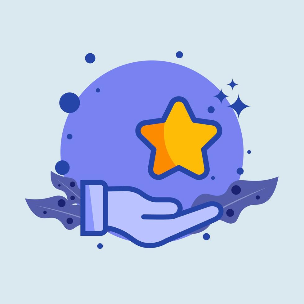 Rating flat illustration. Rate us signs vector illustration.
