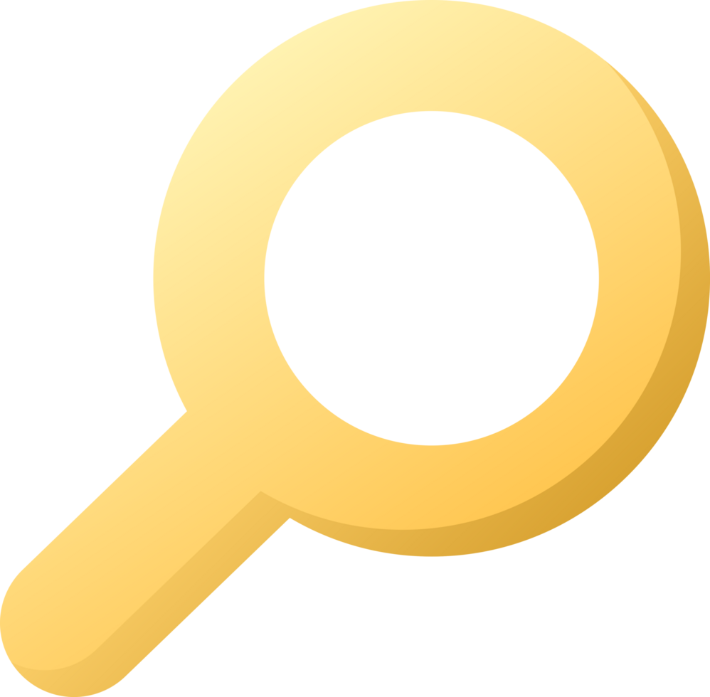 Free yellow magnifying glass or search engine icon 11569863 PNG with