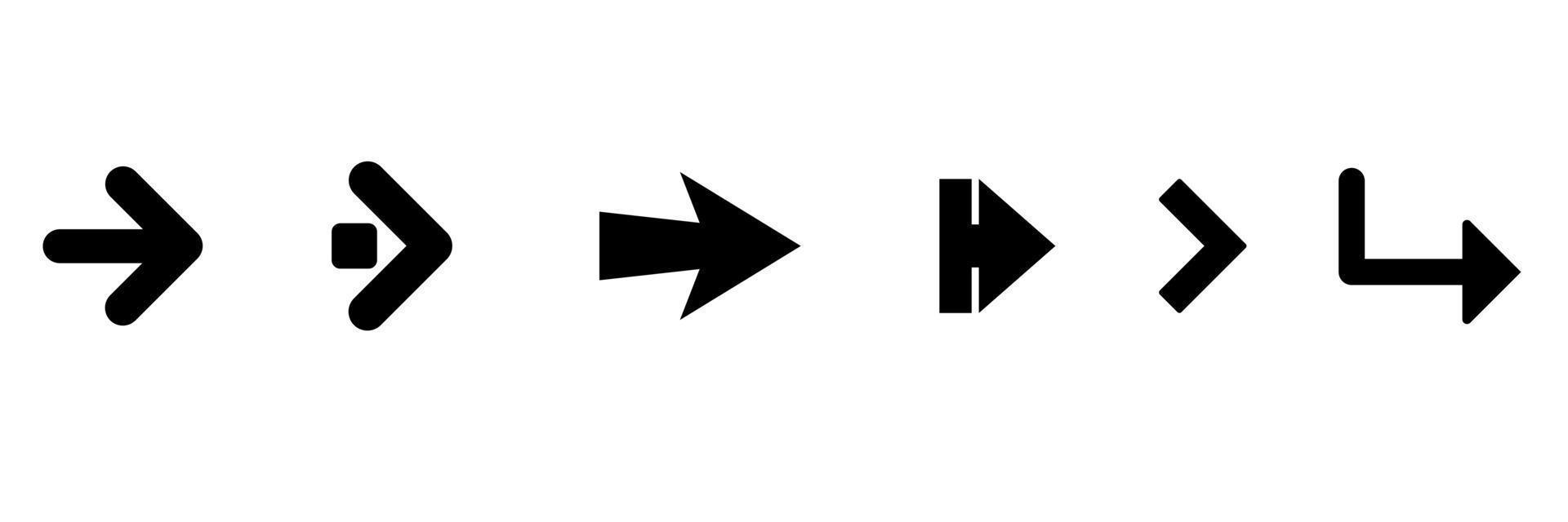 collection of arrow directions with various shapes vector