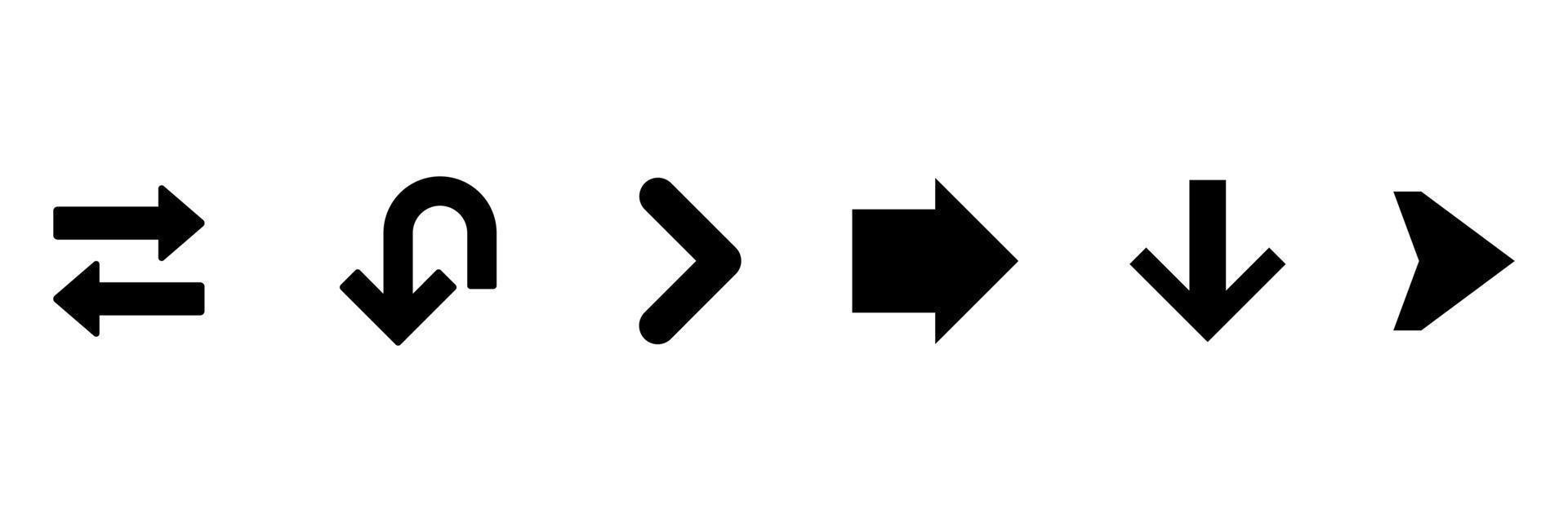 collection of arrow directions with various shapes vector