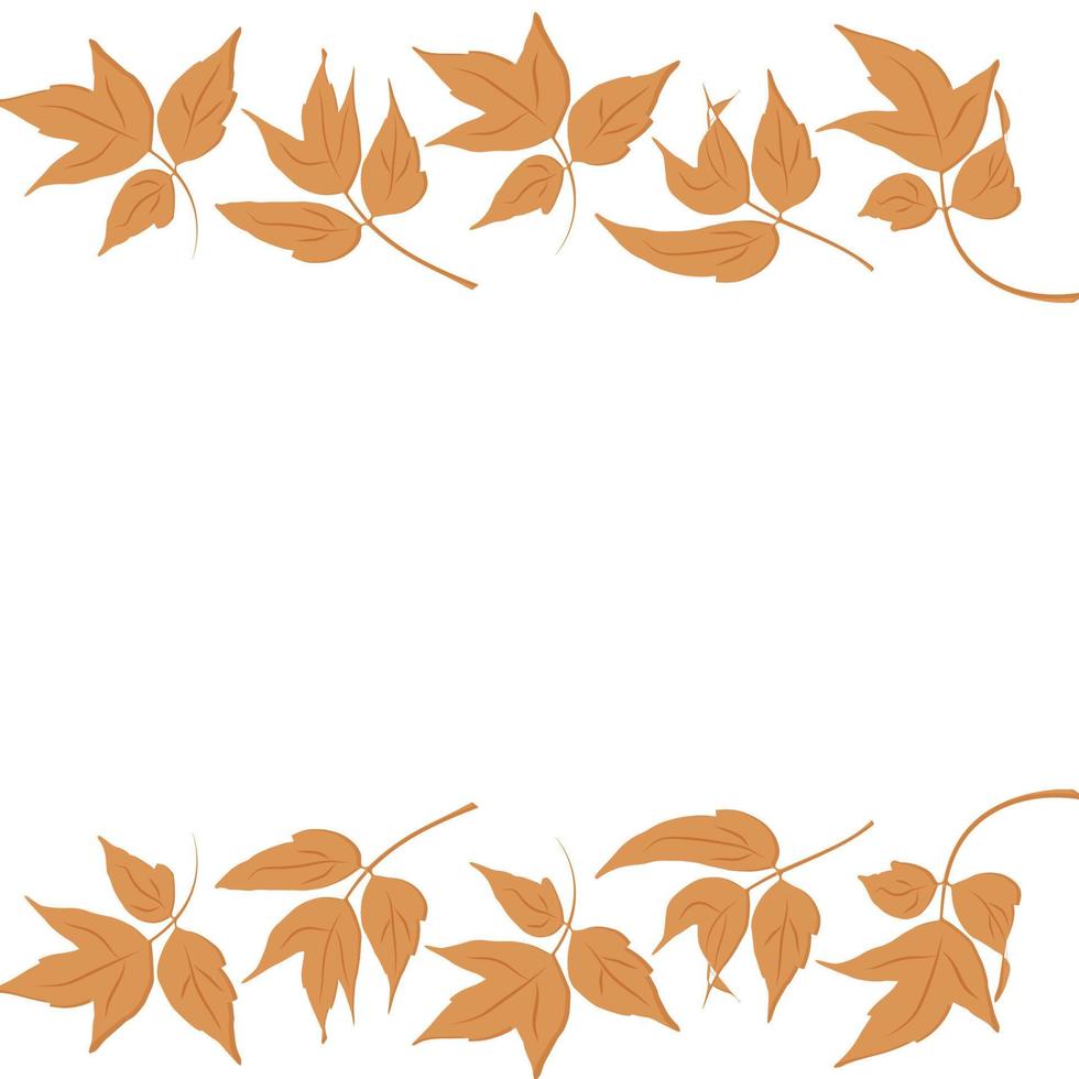 the frame of autumn leaves can be used for decoration vector