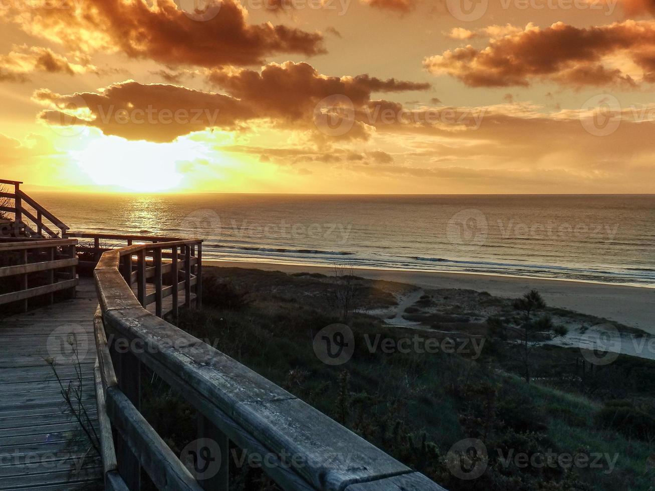The beginning of sunset on Doninos beach photo