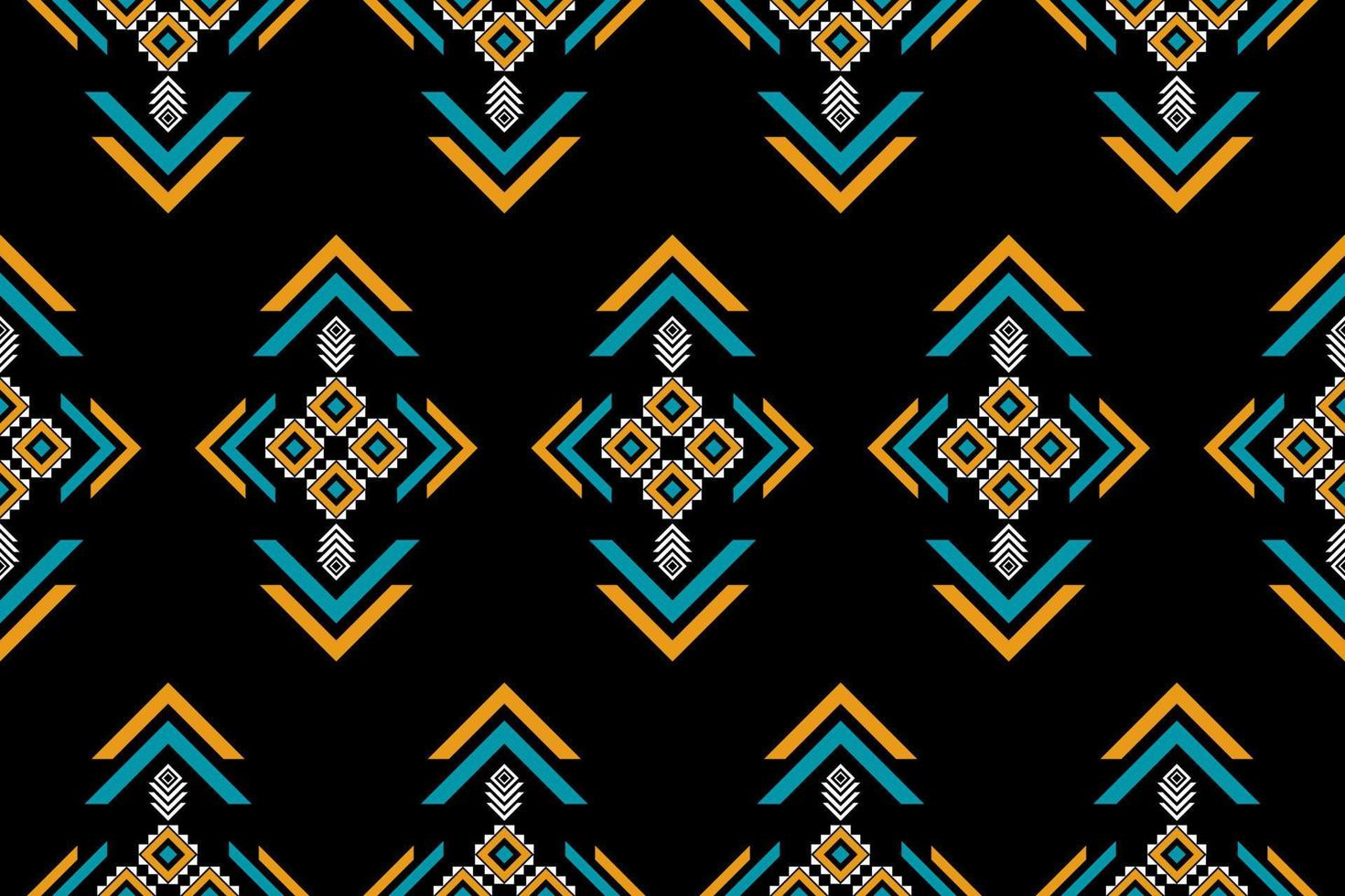 Fabric ethnic pattern art. Geometric seamless pattern in tribal. vector