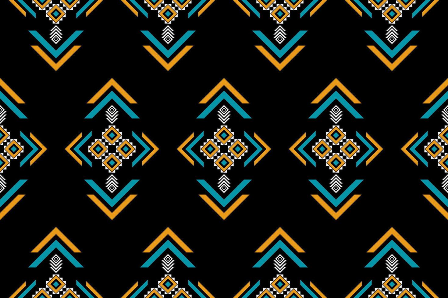 Fabric ethnic pattern art. Geometric seamless pattern in tribal. vector