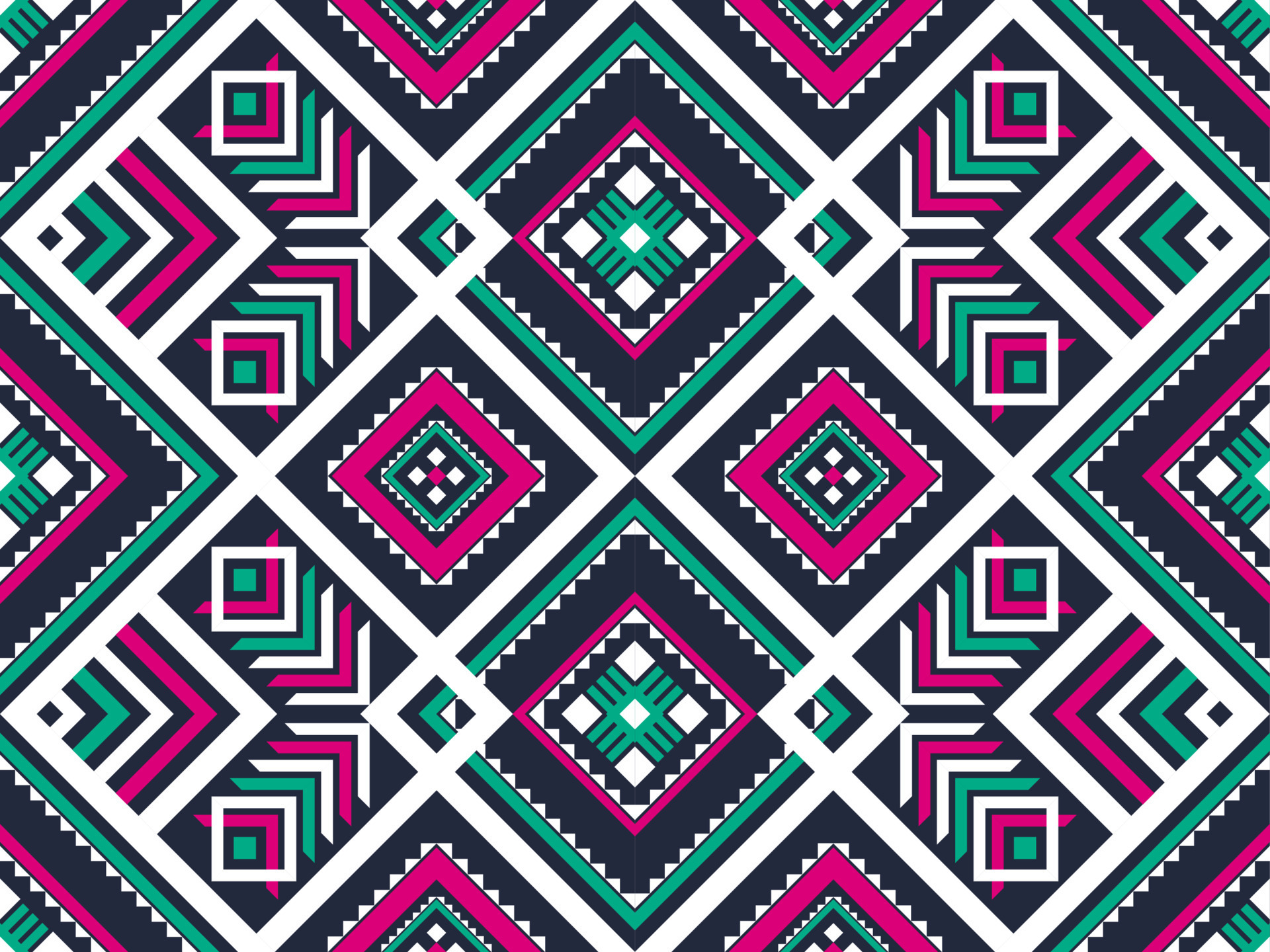 Aztec ethnic pattern art. Geometric seamless pattern in tribal ...