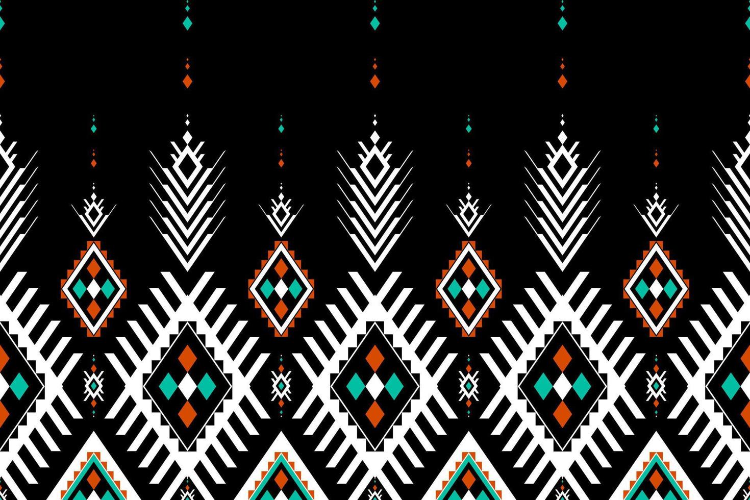 Abstract Aztec pattern art. Geometric ethnic seamless pattern in tribal. vector