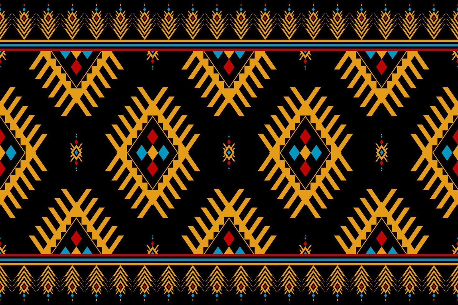 Carpet ethnic pattern art. Geometric seamless pattern in tribal. vector