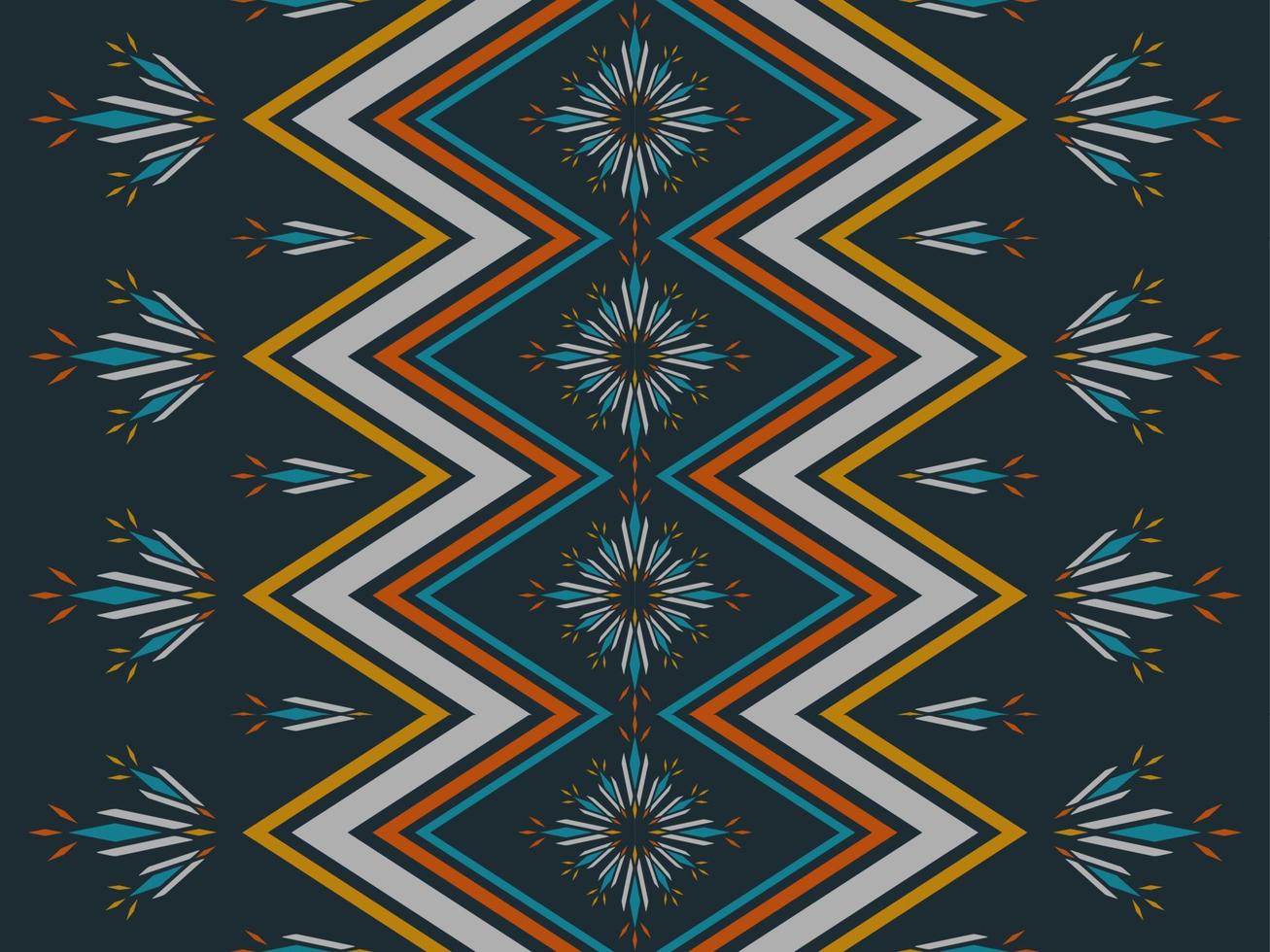 Geometric ethnic seamless pattern traditional. Abstract ethnic flower background. vector
