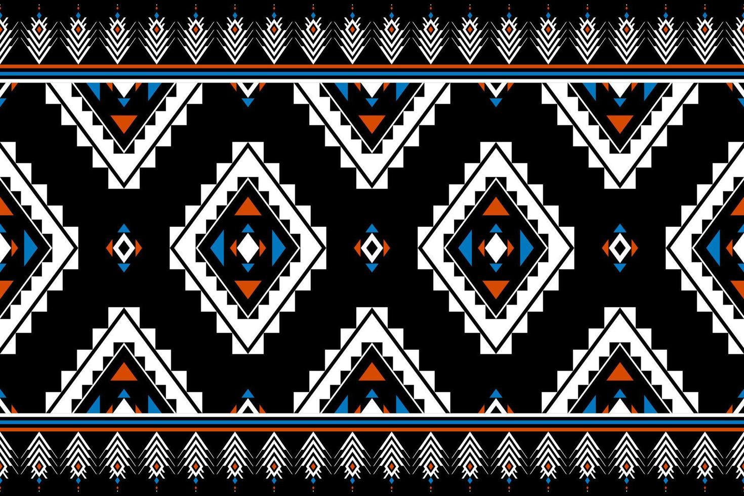Carpet ethnic pattern art. Geometric seamless pattern in tribal. vector